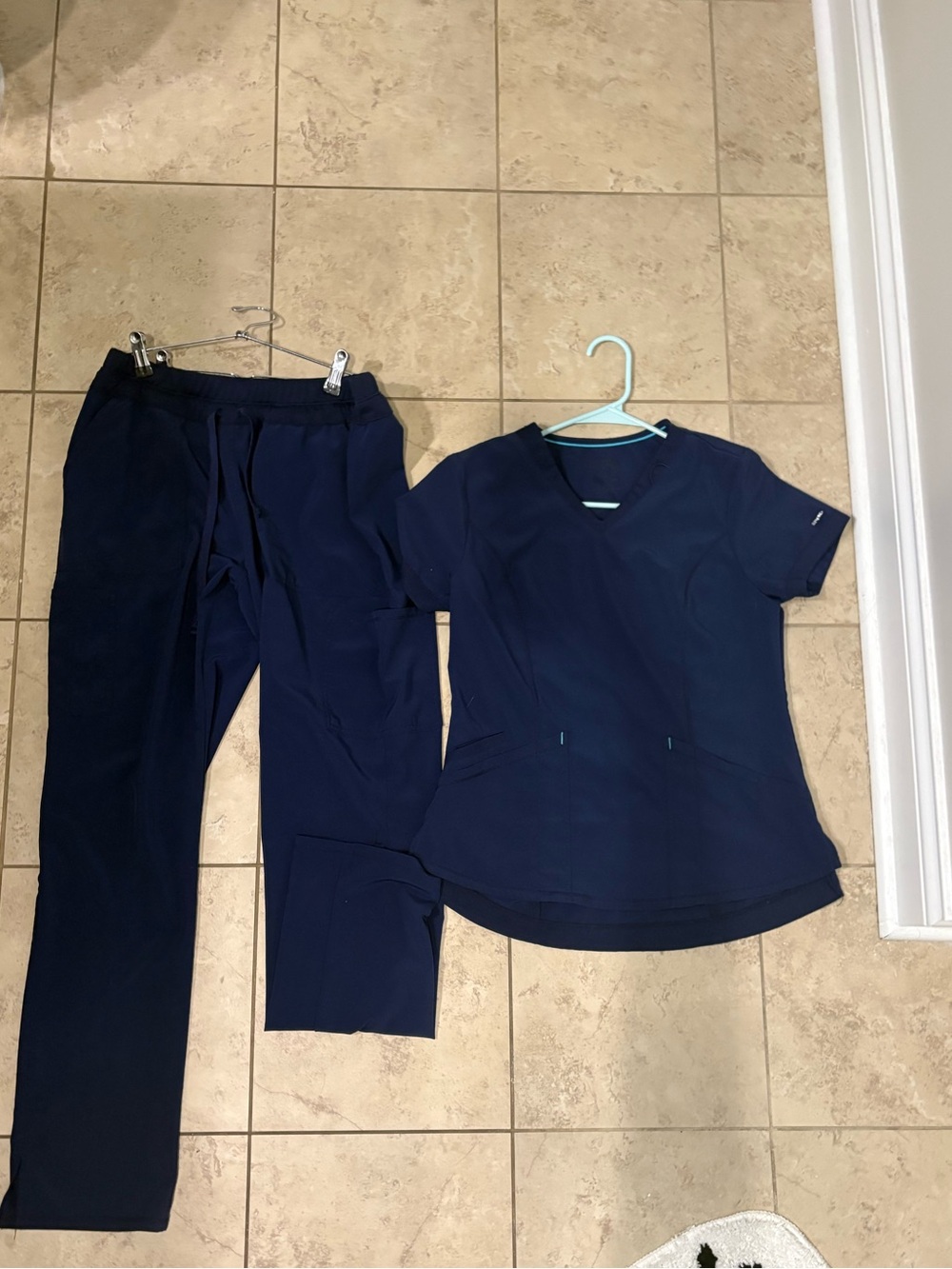 inspira navy scrub set